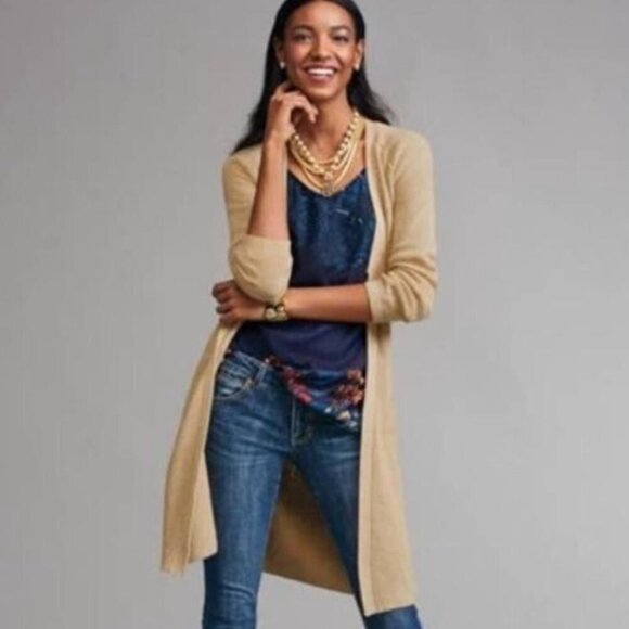 Cabi Tan Long Cardigan Womens Size Medium - Picture 2 of 12